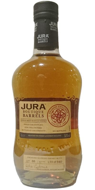 Jura Boutique Barrels Vintage 1999 Amoroso Oloroso Sherry