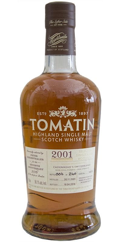 Tomatin 2001 1st Fill PX Sherry Butt Finish